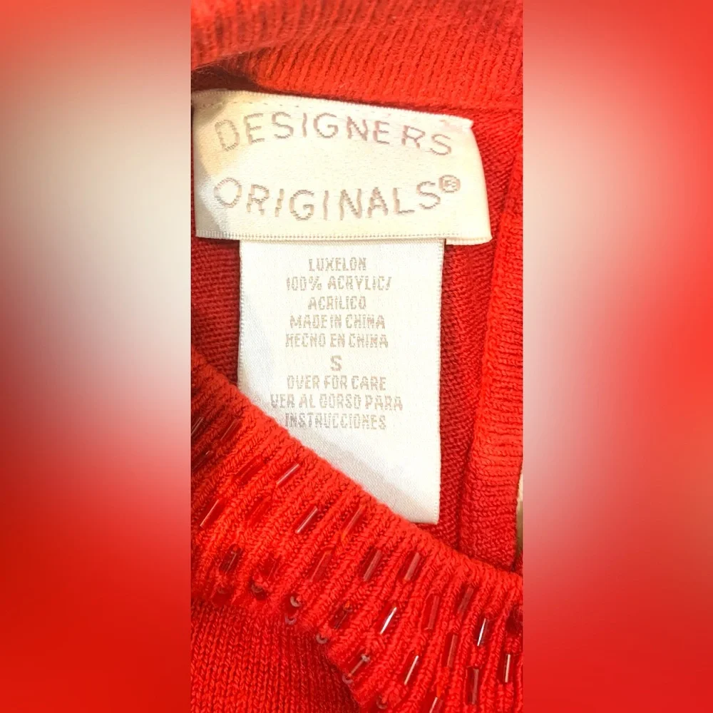 Vintage Sleeveless Mock Neck Embellished Sweater - Picture 2 of 4